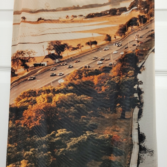 BNWT Meshy Skirt with Cityscape - size Small - Picture 4 of 6